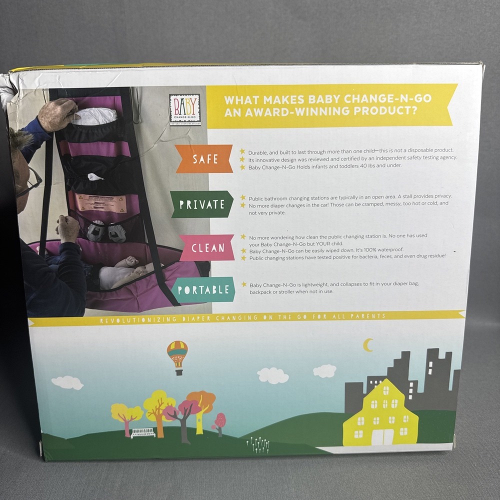 Baby Change-N-Go: Portable Travel Diaper Changing Station Center - Black NEW - Picture 8 of 12